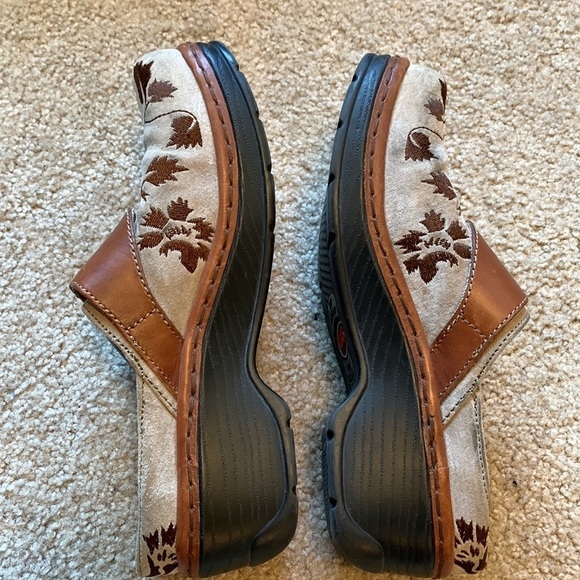 Klogs Austin Suede Tapestry Clog Mule 7.5 Western Floral Leather Slip-On Comfort - Picture 9 of 13